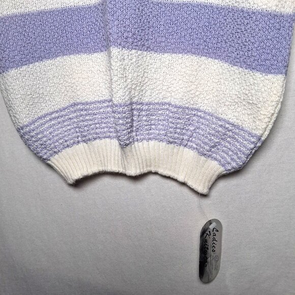 Vintage New Old Stock St Bernard Sweater Vest Size 10-12 Purple Stripe Academia - Picture 7 of 9